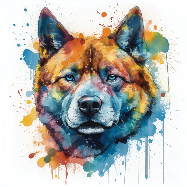 Dripping Art Dog Breed Collection - 31 Popular Breeds, 62 High-Resolution JPG Images, Instant Download