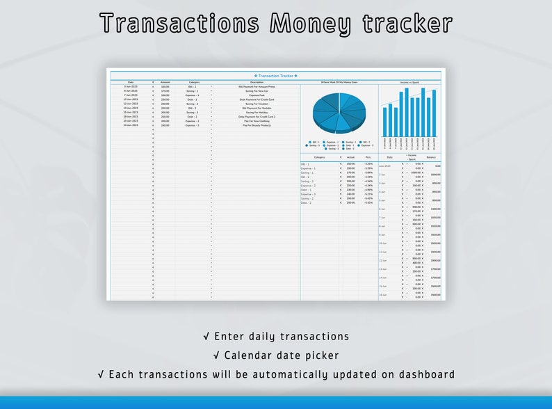 Annual Budget Spreadsheet: Google Sheets Financial Planner (digital ...