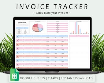 Invoice Tracker Spreadsheet: Google Sheets Client Payment Manager (Digital Download)