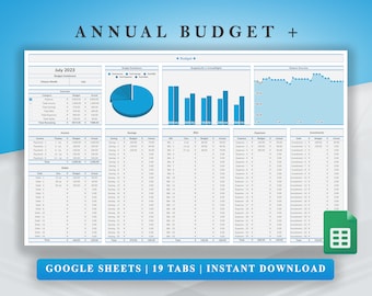 Spreadsheet jaarbegroting: financiële planner, onkostenregistratie, schuldensneeuwbal (digitale download)