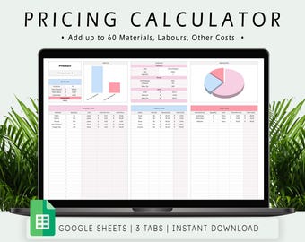Pricing Calculator Spreadsheet: Google Sheets Product Profit Margin Tool (Digital Download)