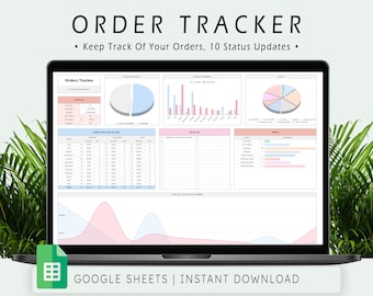 Order Tracker Spreadsheet: Google Sheets Small Business Sales Log (Digital Download)