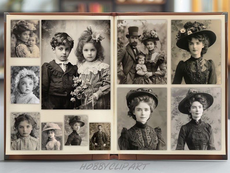 Black and White Set of Vintage Victorian Photographs 100 JPG Printable Photos Ephemera Digital Art Images for Junk Journals pages Images, Picture, photograph, image, snapshot, pic, shot, snap, still, likeness, print, portrait, frame, exposure.
