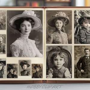 Black and White Set of Vintage Victorian Photographs 100 JPG Printable Photos Ephemera Digital Art Images for Junk Journals pages Images, Picture, photograph, image, snapshot, pic, shot, snap, still, likeness, print, portrait, frame, exposure.