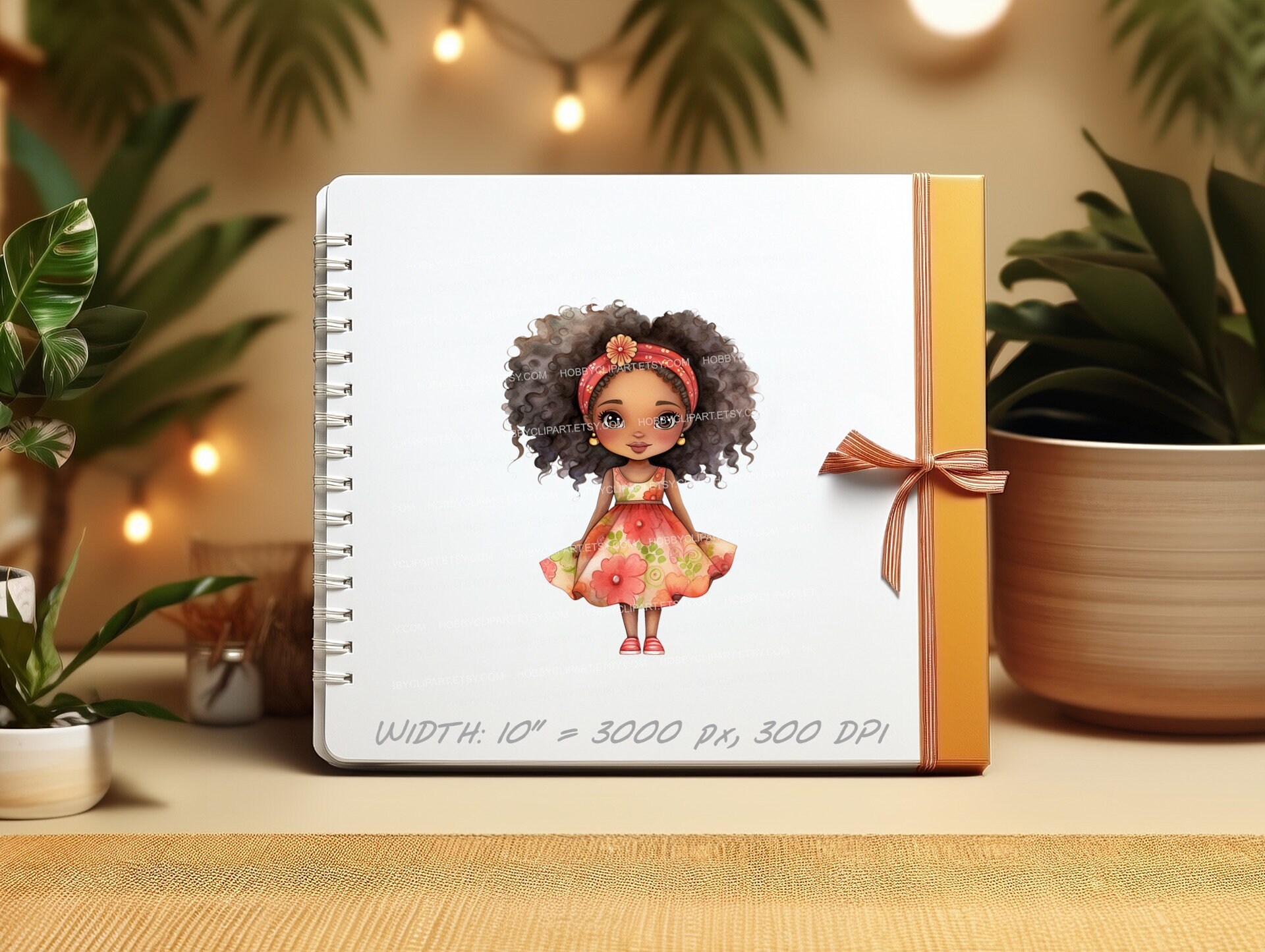 Watercolor African American Doll Clipart: 25 PNG SVG Bundle (digital  Download) - Etsy, image size:1920x1445