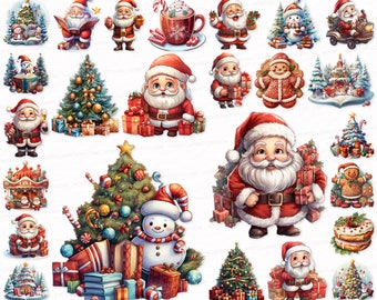 Christmas Clipart Pack: PNG SVG Festive Graphics (Digital Download)