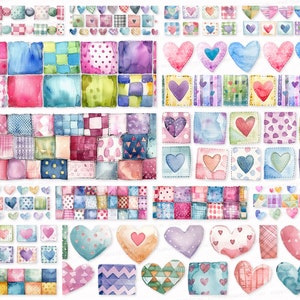 PNG Image for Junk Journal Handmade Vintage Heart Border 25 Watercolor Clipart SVG Scrapbook Images Sublimation Digital Instant Download