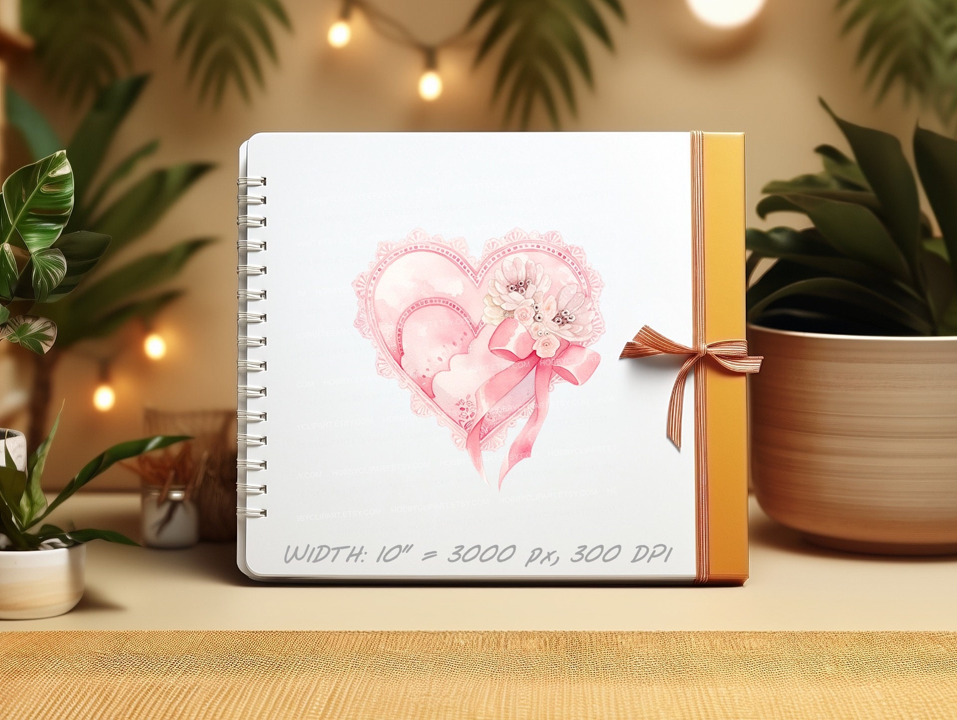 PNG Image for Junk Journal Handmade Pink Floral Heart 25 Watercolor Clipart  SVG Scrapbook Images Sublimation Digital Instant Download - Etsy, image size:1920x1445