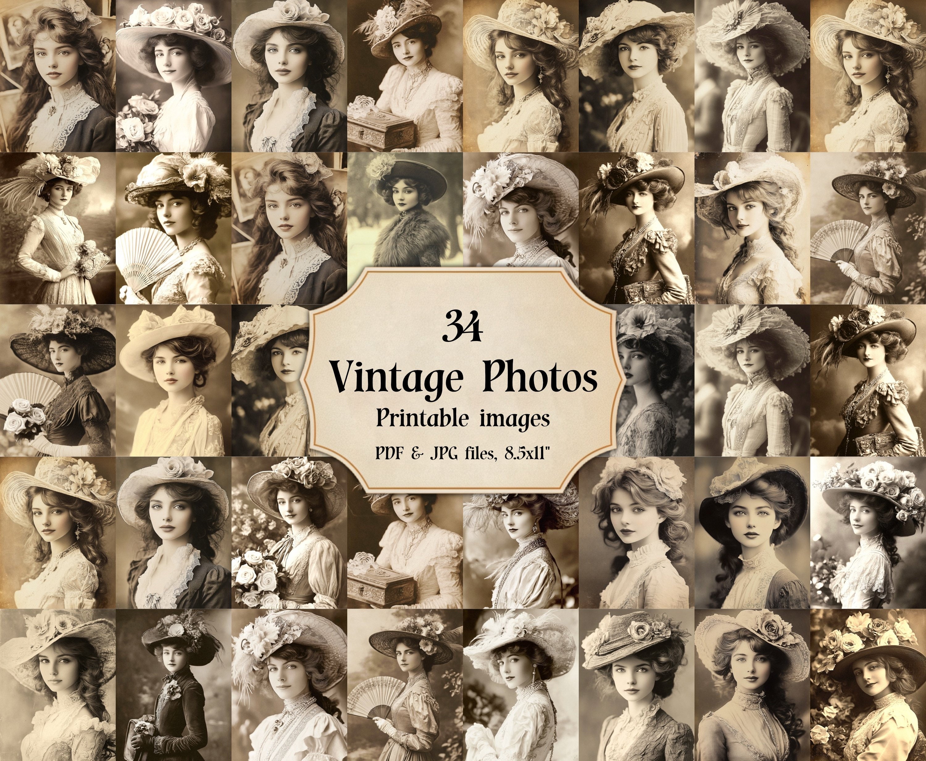 Victorian Woman Portrait Photos: Vintage Lady Art Images (digital ...