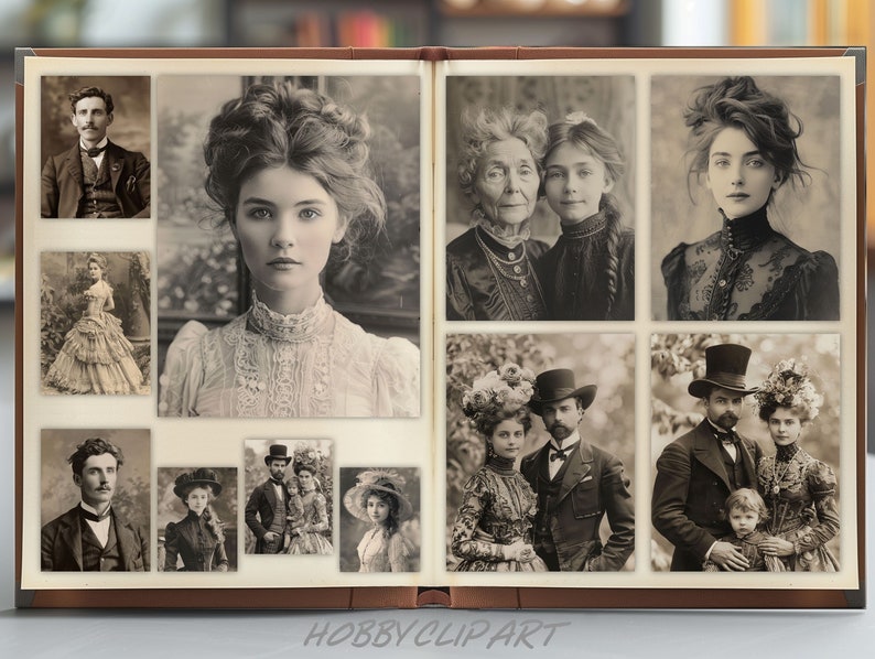 Black and White Set of Vintage Victorian Photographs 100 JPG Printable Photos Ephemera Digital Art Images for Junk Journals pages Images, Picture, photograph, image, snapshot, pic, shot, snap, still, likeness, print, portrait, frame, exposure.