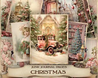 Christmas Junk Journal Pages: Vintage Holiday Ephemera (Digital Download)