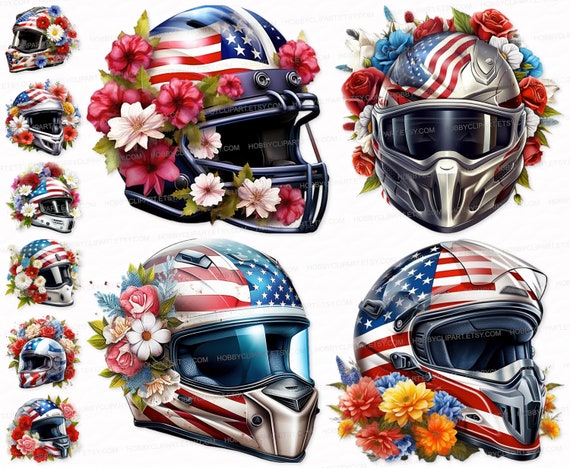 bike helmet patriotic HHH DOT Youth & Kids for Dirtbike ATV with VISOR-RED-USA Available in three different shell sizes Helmet WARRIOR II Patriotic Flag
