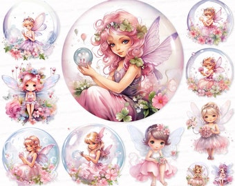 Fairy PNG SVG Watercolor Clipart Set Cute Air Fairy Clip Art Fairy Sublimation Digital Download   Fairy Scrapbook Images Cute