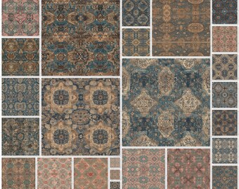 25 Seamless Junk Journal Paper Kit: Vintage Digital Art (Digital Download)