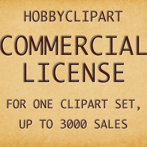 The Commercial License. Digital Download. Single File Only (No ClipArt Is Included) Up to 3000 pieces