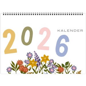 Flowers Wall Calendar 2026 Gift Nature Floral Calendar