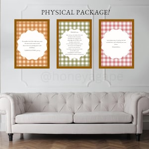 Gingham Scripture Art Prints | Art prints | Christian wall art | Christian decor | Christian art prints | wall art | Bible verse wall art