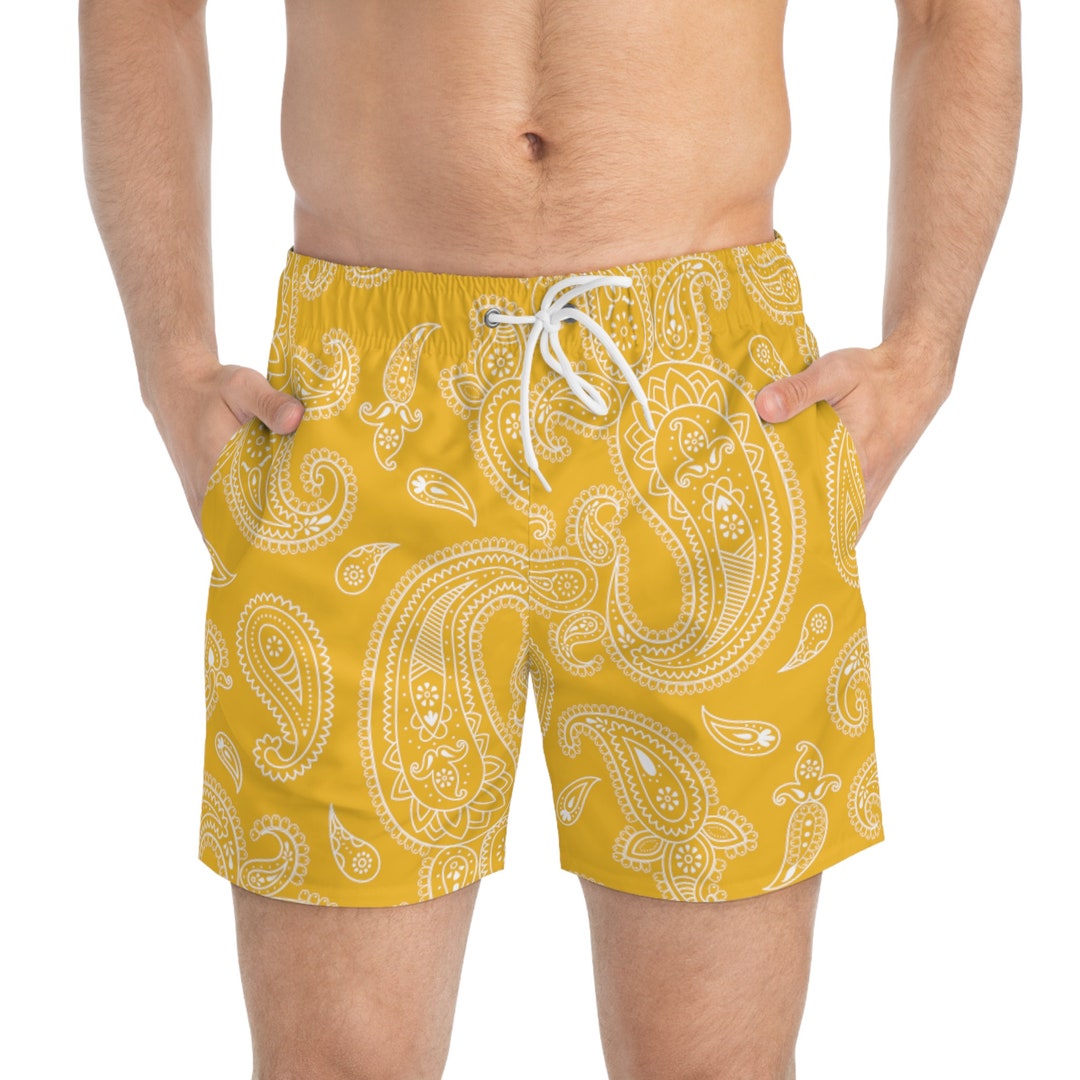 Paisley Swim Trunks - Etsy