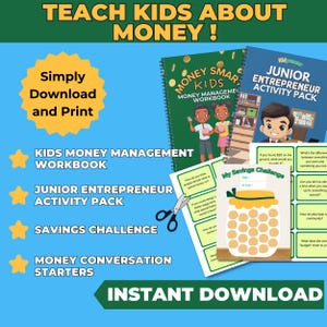 Kids&#39; Financial Literacy Mega Bundle, Homeschool Classroom Money Management Activities, Teach Children Money Skills-- LIMITED TIME DISCOUNT!