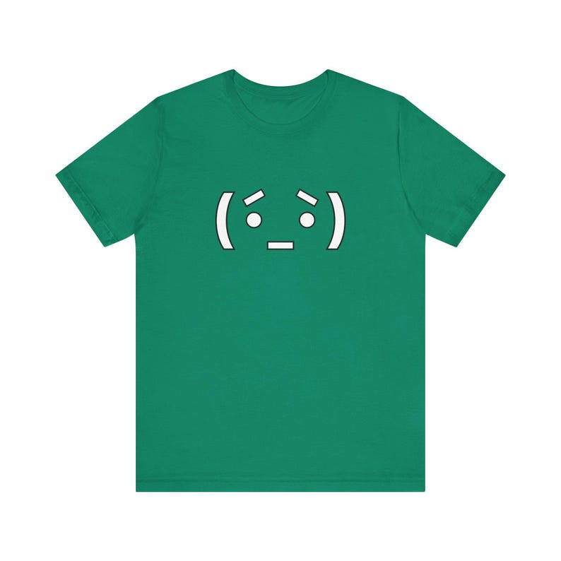 Nerd Emoticon Anime Shirt / Funny Anime T-Shirt / Nerdy Armin T-Shirt / Casual Anime Cosplay / Green Anime Text Emoticon Shirt Kelly