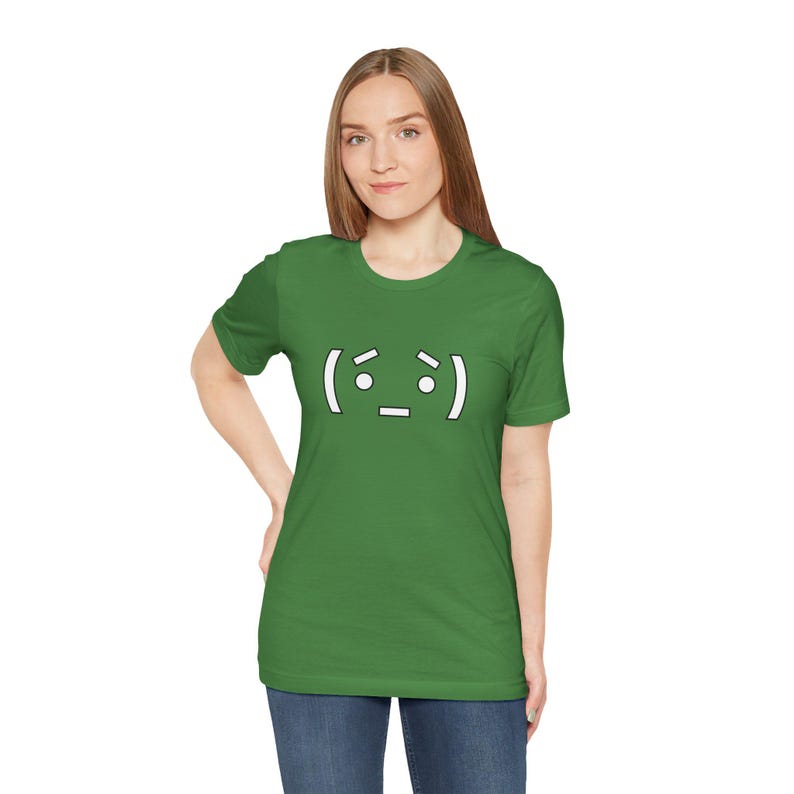 Nerd Emoticon Anime Shirt / Funny Anime T-Shirt / Nerdy Armin T-Shirt / Casual Anime Cosplay / Green Anime Text Emoticon Shirt image 2