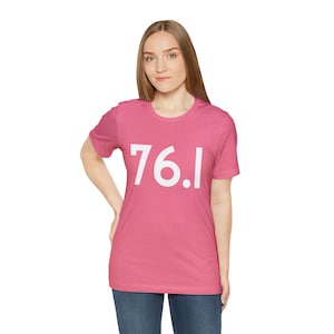 76.1 Pink Unisex Jersey Short Sleeve Tee / Power T-Shirt / Power Cosplay / Casual Anime Cosplay