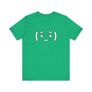 Nerd Emoticon Anime Shirt / Funny Anime T-Shirt / Nerdy Armin T-Shirt / Casual Anime Cosplay / Green Anime Text Emoticon Shirt Heather Kelly