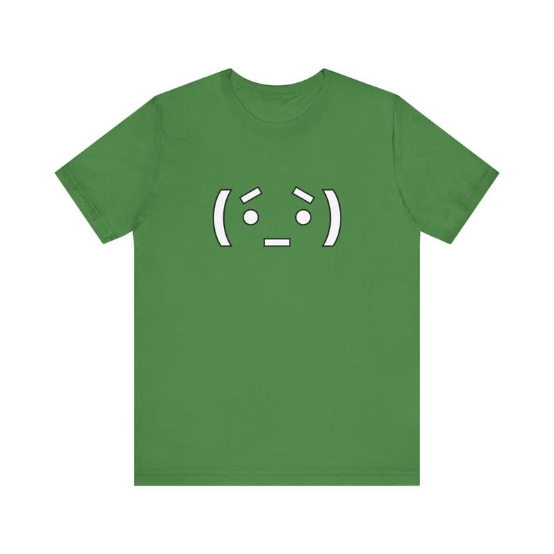 Nerd Emoticon Anime Shirt / Funny Anime T-Shirt / Nerdy Armin T-Shirt / Casual Anime Cosplay / Green Anime Text Emoticon Shirt Leaf
