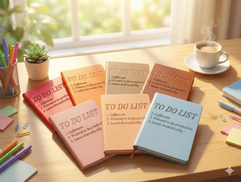 Funny to Do List A6 Pocket Notebooks - Handmade Lined Journals ...