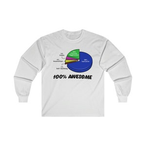Cirkeldiagram T-shirt van ultrakatoen met lange mouwen