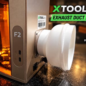 xTool F1 / F2 auf 4-Zoll-Abluftkanaladapter