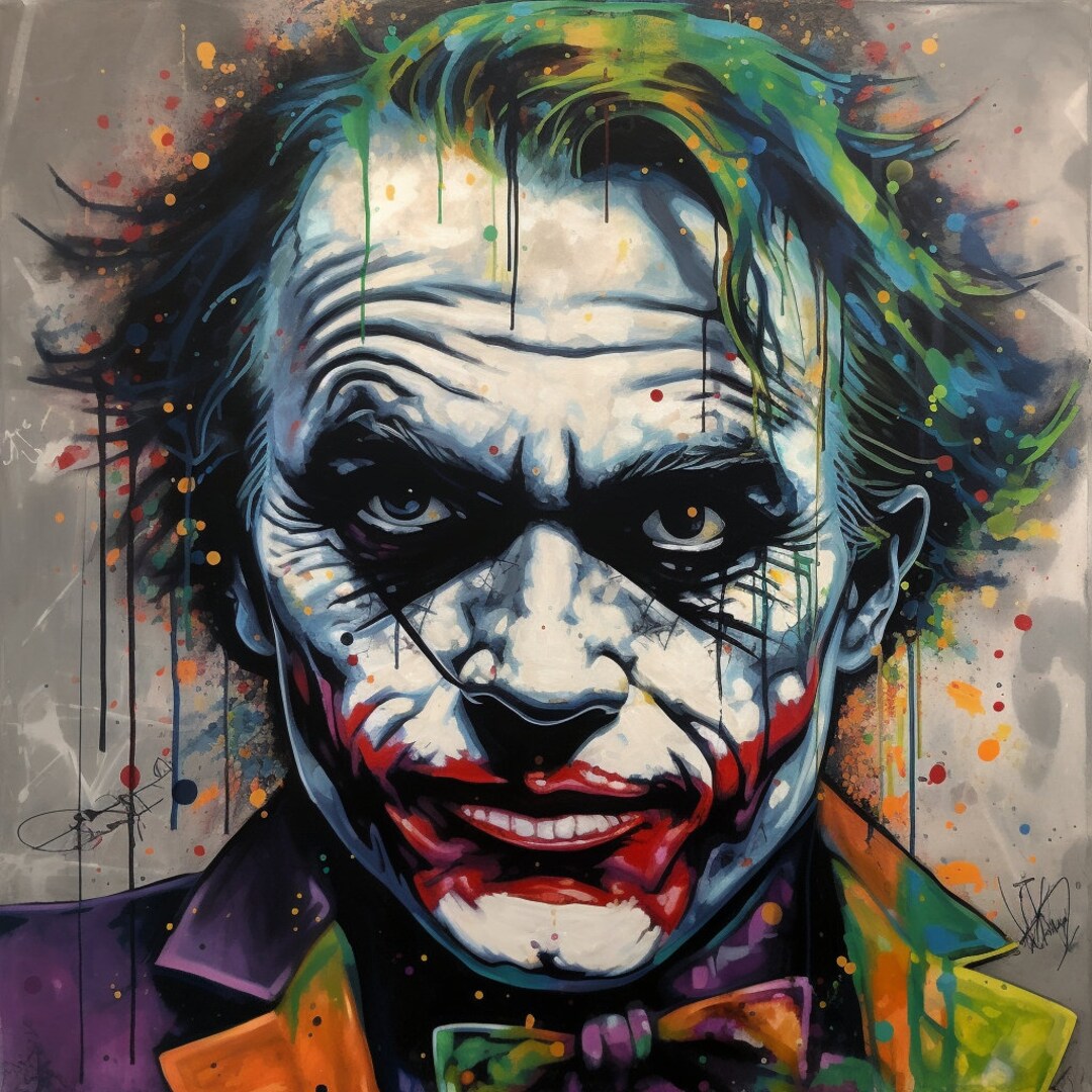 The Joker Spray Paint Digital Download Digital Print - Etsy
