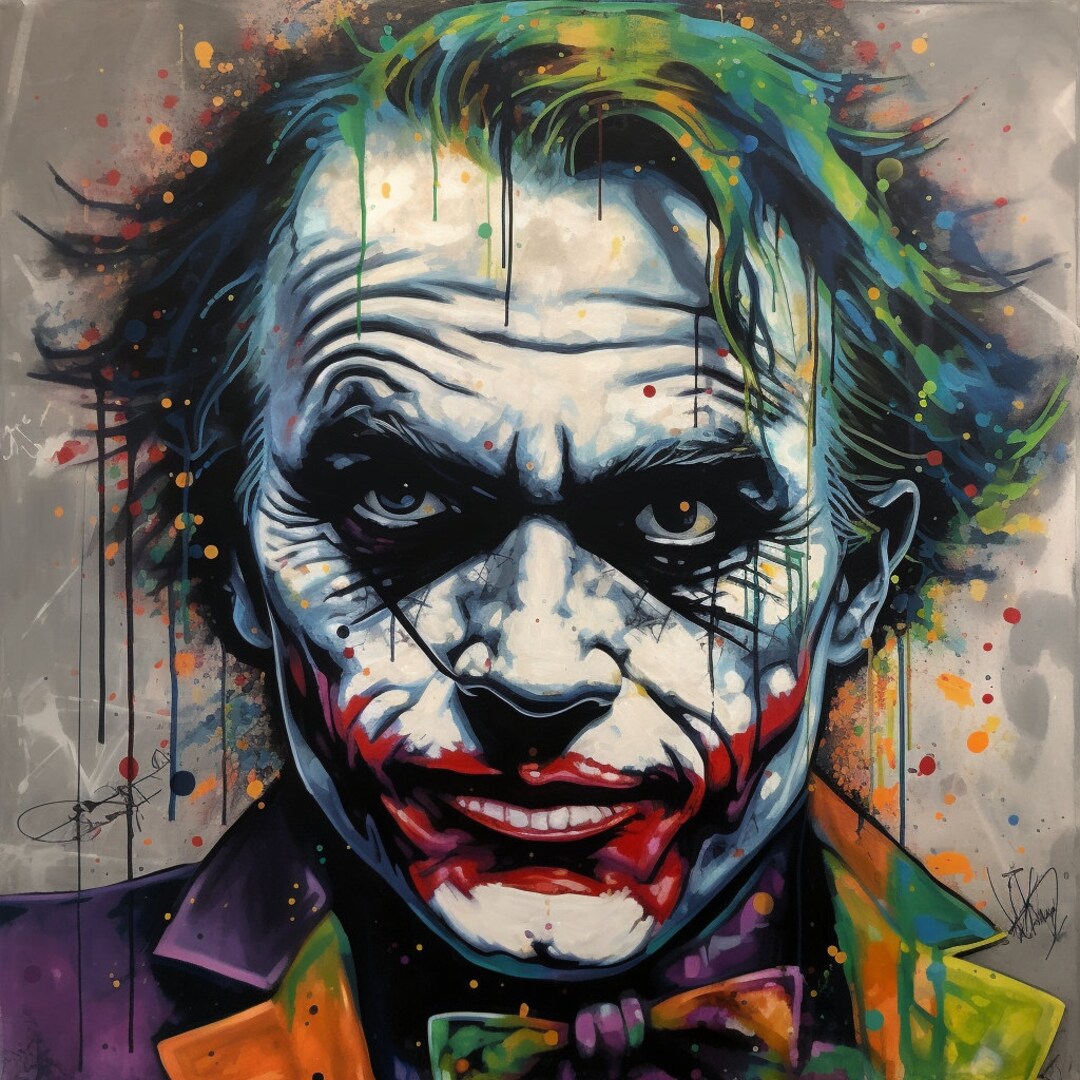 The Joker Spray Paint Digital Download Digital Print Etsy
