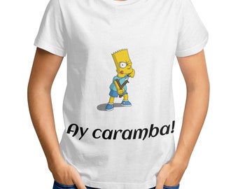 Bart Simpsons, Ay caramba, t shirt for men