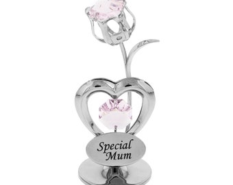 Crystocraft Celebration Heart & Tulip - "SPECIAL MUM" / gifts for mum / special mum / birthday gifts / special gifts