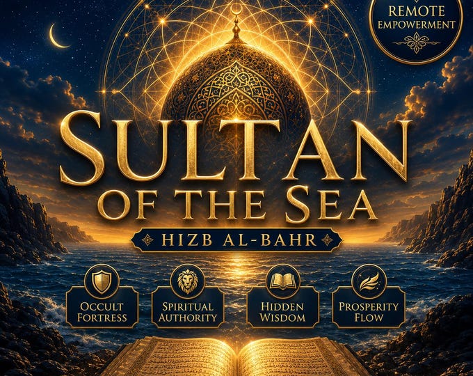 The Sultan of the Sea Empowerment - Hizb al-Bahr Shadhili Sufi Initiation  - Protection, Wealth Attraction & Psychic Unveiling pdf included
