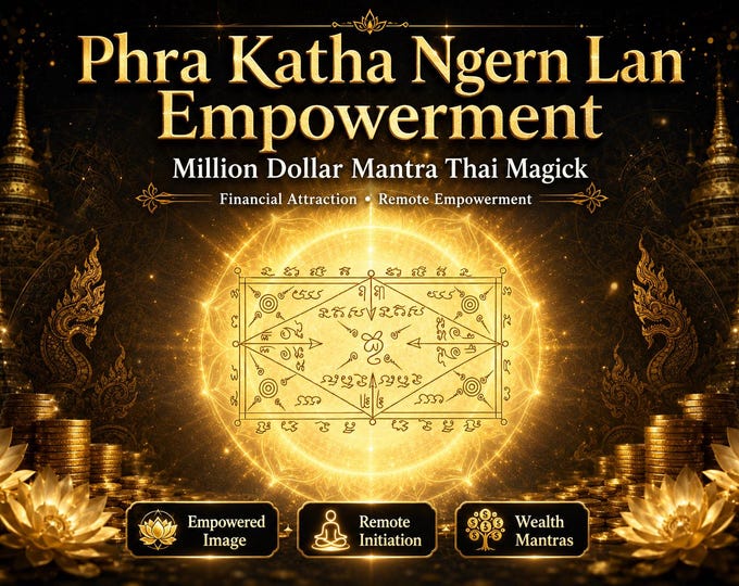 Phra Katha Ngern Lan Empowerment - Financial Attraction – Million Dollar Mantra Thai Magick  attunement & pdf