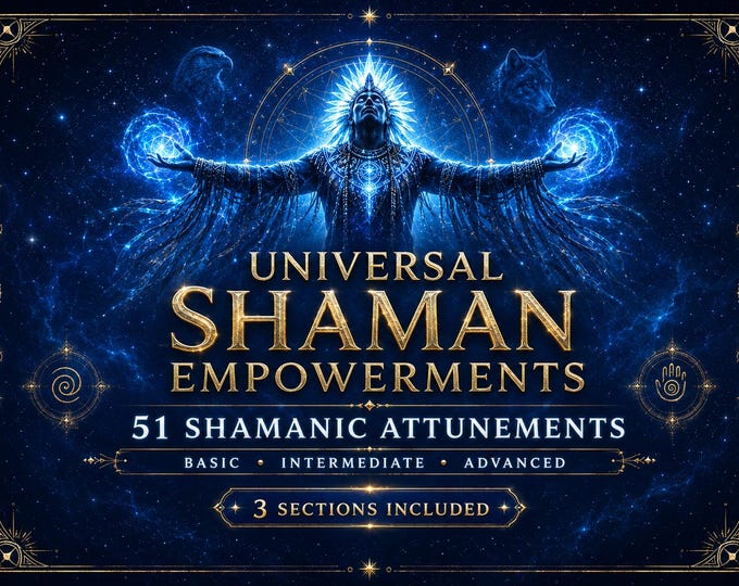 Universal Shaman Empowerments – 52 Attunements for Earth, Spirit  Animal Totem Mastery | Advanced Shamanic & Initiation Course (PDF Manual)