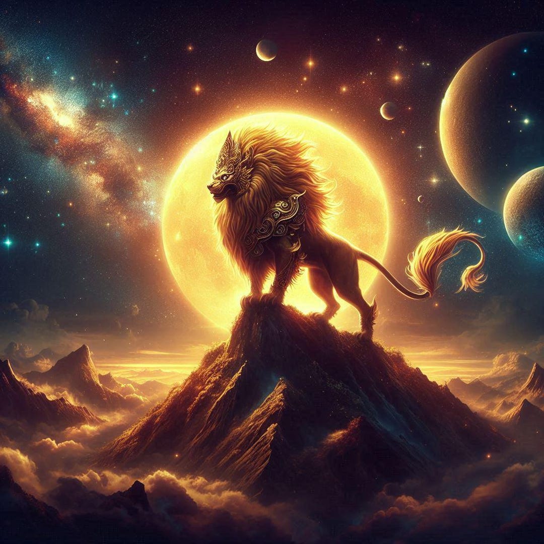 El guardaespaldas del Rey León Singo Barong de Java: Protección contra ...