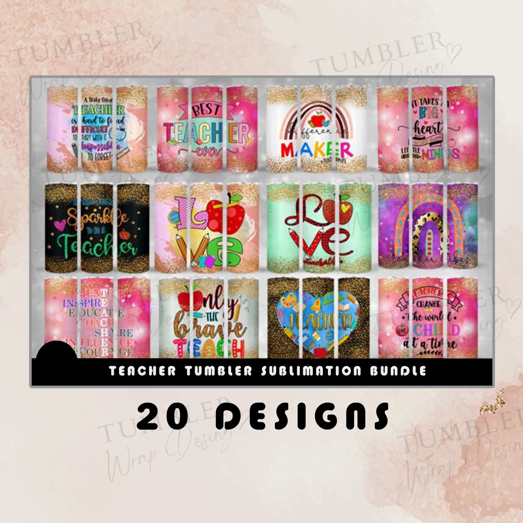 Teacher Sublimation Tumbler Designs Teacher Tumbler Teacher Etsy