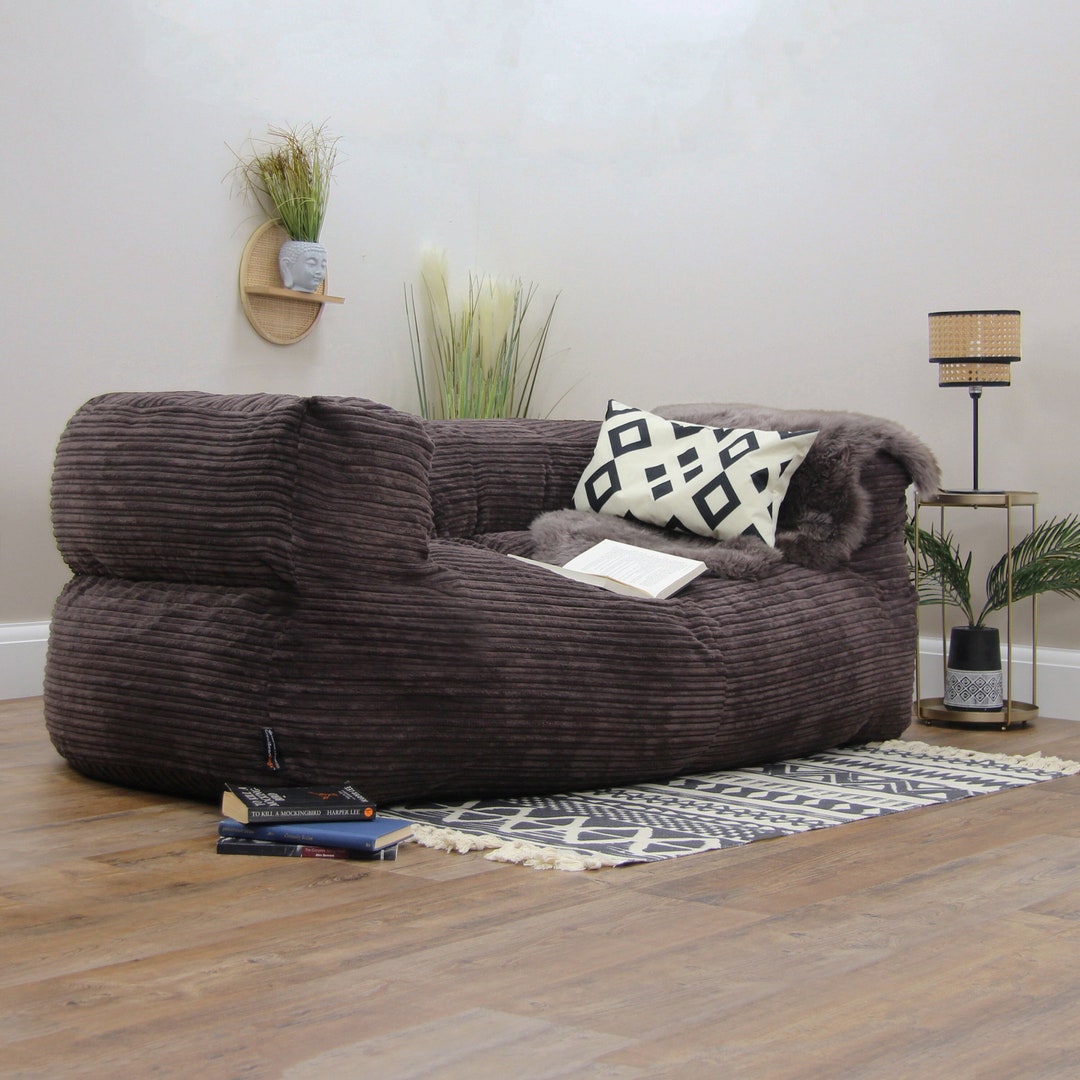 Jumbo Corduroy Couch Bean Bag, Handmade in the UK, Beans Included ...