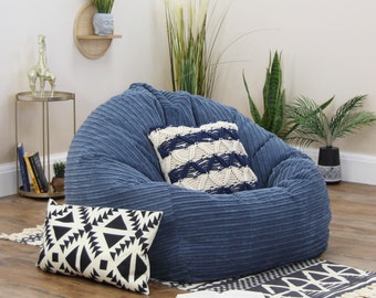 Jumbo Corduroy Bean Bag: Retro Classic Design, Handmade in UK