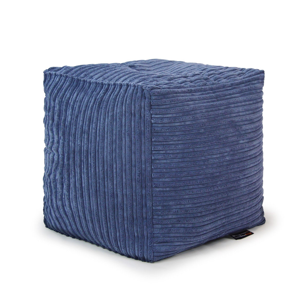 Jumbo Corduroy Cube Pouffe Bean Bag - Prefilled Footstool & Ottoman For Living Room, Bedroom | Portable, Washable & Multi-Use