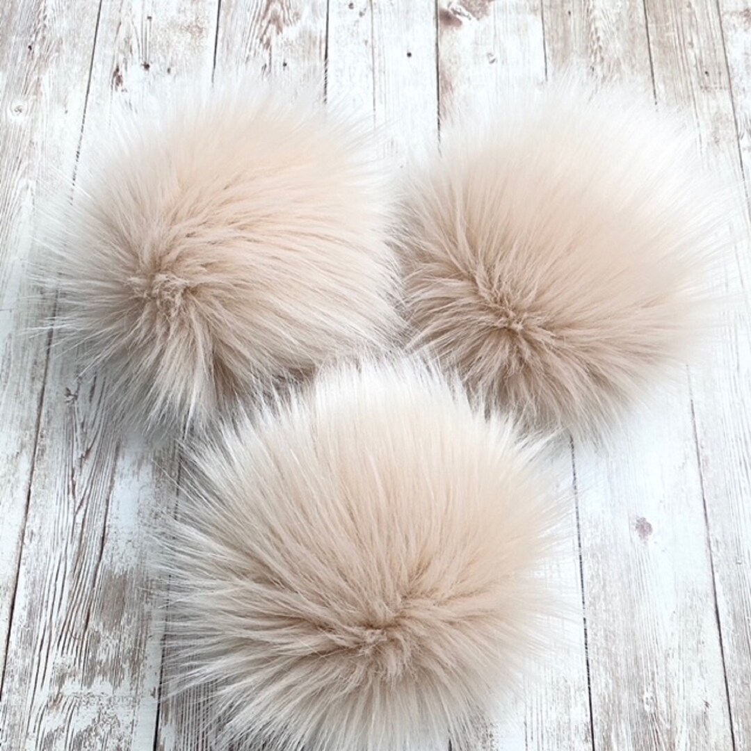 Blush Pom, Faux Fur Pom Poms, Faux Fur, Beanie Toppers, Fake Fur Pom