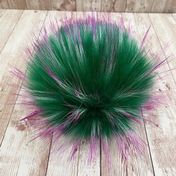 Christmas Fuchsia Faux Fur Pom Pom: Beanie Topper - Etsy display picture 1