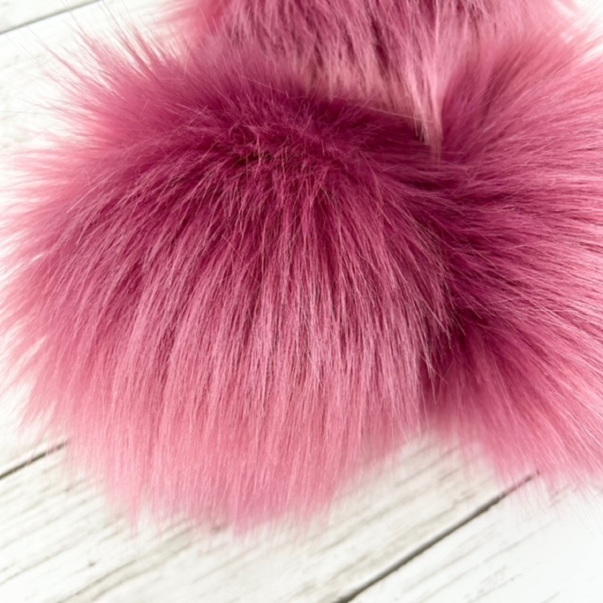 Spike Pink Pom, Faux Fur Pom Poms, Faux Fur, Beanie Toppers, Fake Fur Pom,  Pom Poms, Faux Fur Pom Poms for Hats, Luxury Faus Fur Pom 