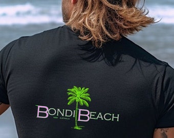 Bondi beach tee,organic beach tee,NSW  Australia shirt,country surf,top,surf xmas gift,surf Australia shirt,Organic Creator T-shirt - Unisex