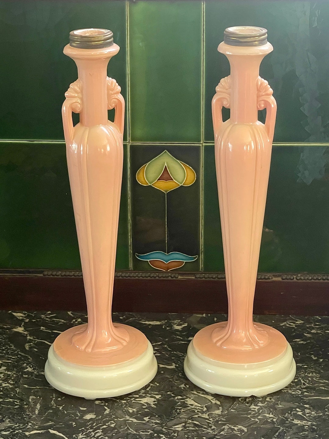 Pair of Aladdin Table Lamps Pink - Etsy