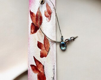 Hand-Painted Watercolor Butterfly Bookmark with Giftbox