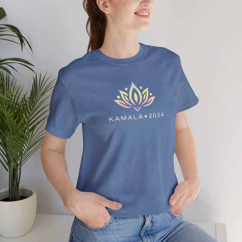 Kamala Rainbow Lotus Tshirt kamala's Name Means Lotus in Sanskrit